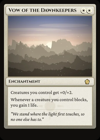 Fan-made white enchantment card